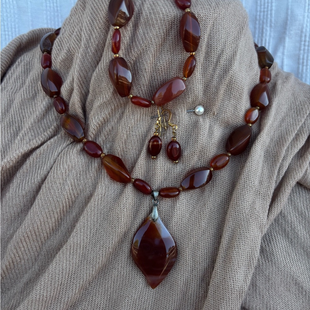 Elegant Brown Jewelry Set
